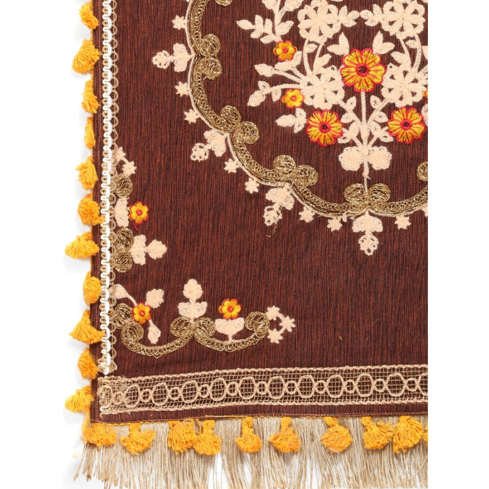 Women's Cotton Embroidered Dupatta (Peach, Length: 1.5 to 2 Mtr)